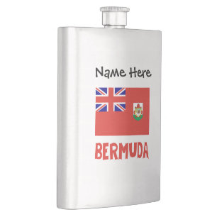 Bermuda Bermudian Flag Personalised Hip Flask