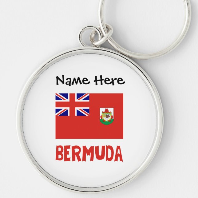 Bermuda Bermudian Flag Personalised  Key Ring (Front)