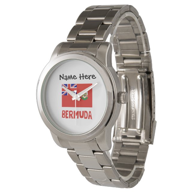Bermuda Bermudian Flag Personalised  Watch (Angled)