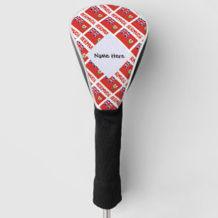 Bermuda Bermudian Flag Tiled Personalised Golf Head Cover