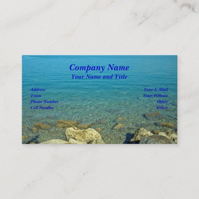 Bermuda Blue Green Waters Business Card (Front)