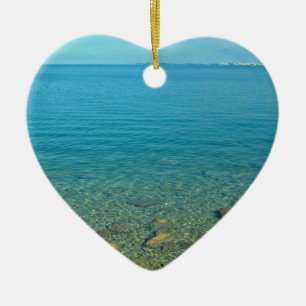 Bermuda Blue Green Waters Ceramic Tree Decoration
