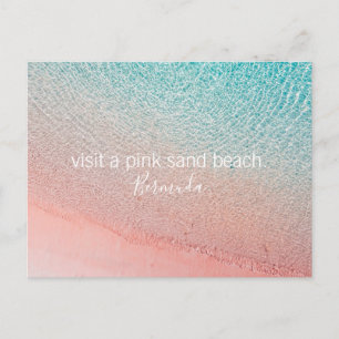 Bermuda bucket list Inspirational pink sand beach Postcard