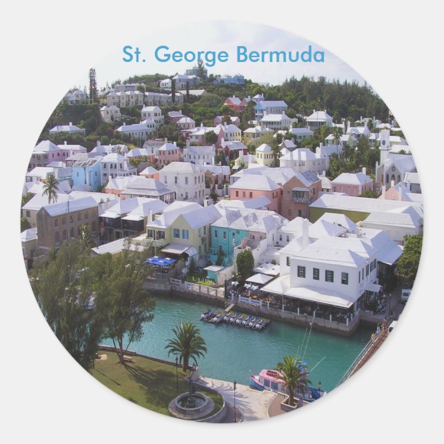  Bermuda Classic Round Sticker (Front)