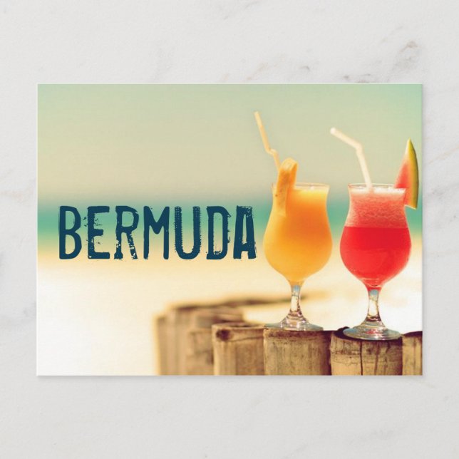 Bermuda cocktails postcard (Front)