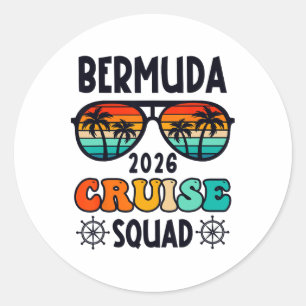 Bermuda Cruise 2026 Vacation Trip Matching Family  Classic Round Sticker