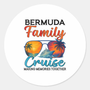 Bermuda Cruise Family Vacation 2025 Bermuda Cruise Classic Round Sticker