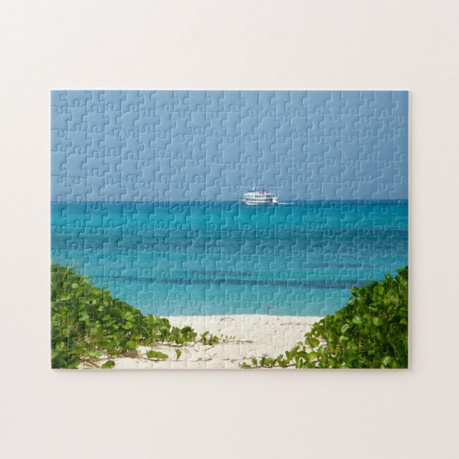 Bermuda - Cruise Ship in Ocean Jigsaw Puzzle (Horizontal)