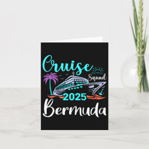 Bermuda Cruise Squad 2025 Family Holiday Matching  Card