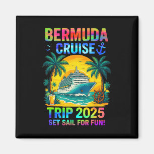 Bermuda Cruise Squad 2025 Family Sea Adventure Mat Magnet