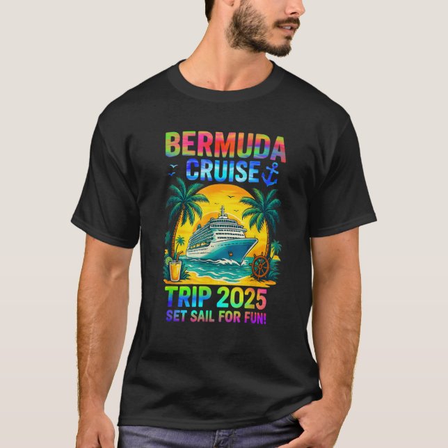 Bermuda Cruise Squad 2025 Family Sea Adventure Mat T-Shirt (Front)