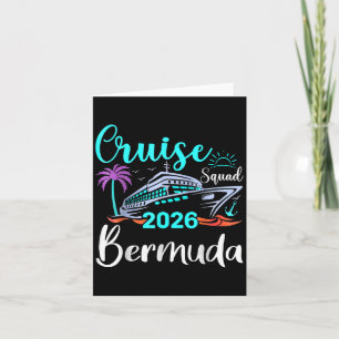 Bermuda Cruise Squad 2026 Family Holiday Matching  Card