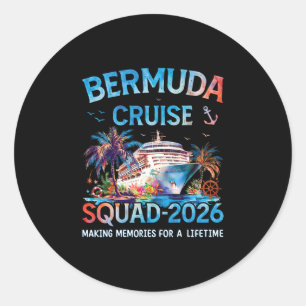 Bermuda Cruise Squad 2026 Family Vacation Classic Round Sticker