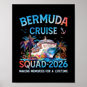 Bermuda Cruise Squad 2026 Family Vacation Poster