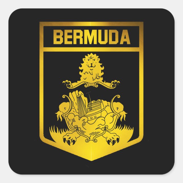 Bermuda Emblem Square Sticker (Front)