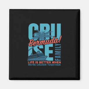 Bermuda Family Cruise Cute Matching Ocean Trip Vac Magnet