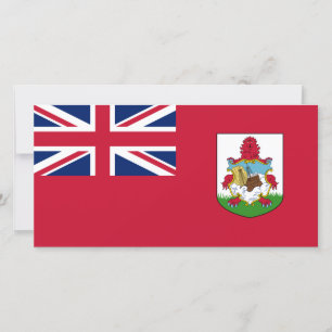 Bermuda Flag (Bermudian) (Caribbean Islands) Card