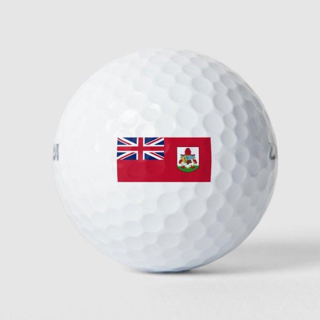 Bermuda Flag (Bermudian) (Caribbean Islands) Golf Balls (Front)