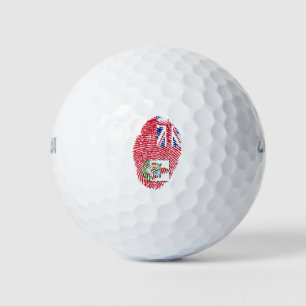Bermuda Flag Fingerprint Country Pride Golf Balls