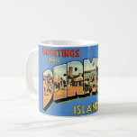 Bermuda Greetings  Coffee Mug<br><div class="desc">A very old postcard greeting for the island of Bermuda repurposed!</div>