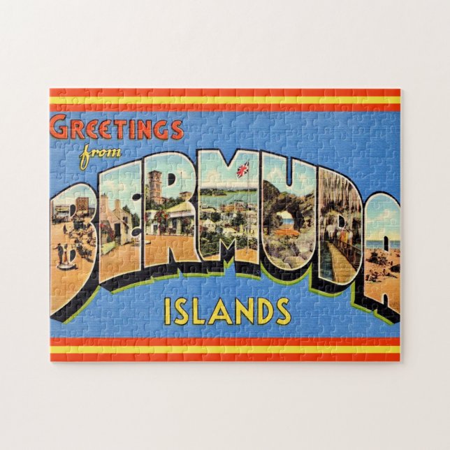 Bermuda Greetings Postcard Jigsaw Puzzle (Horizontal)