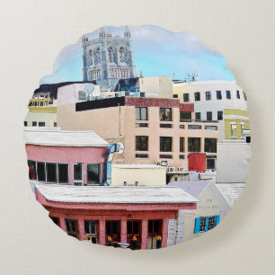 Bermuda - Hamilton Skyline Round Cushion