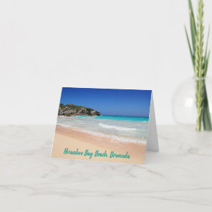 Bermuda Horseshoe Bay Pink Sand Beach Photo Note Card