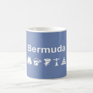 Bermuda Icons Monotone Dark Coffee Mug