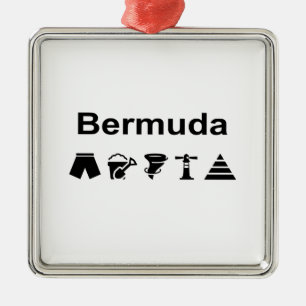 Bermuda Icons Monotone Light-Colour Metal Ornament