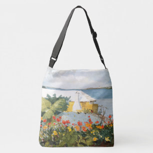 Bermuda Island Flowers Ocean House Tote Bag