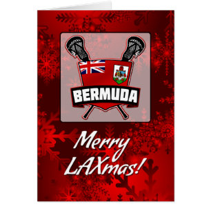 Bermuda Lacrosse Flag Holiday Christmas Card