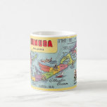 Bermuda Map Coffee Mug<br><div class="desc">Colourful vintage map of the island - Bermuda.  On a mug or glassware,  it makes a great souvenir of an exceptional trip or to give as a gift.</div>