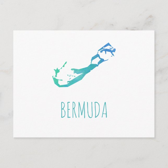 Bermuda Map Postcard (Front)