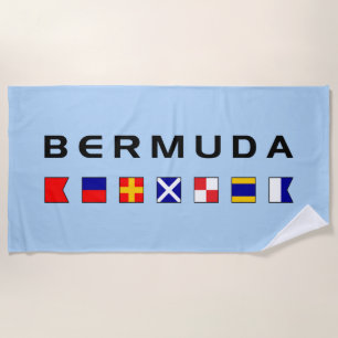 Bermuda Maritime Nautical Signal Flags Light-Colou Beach Towel