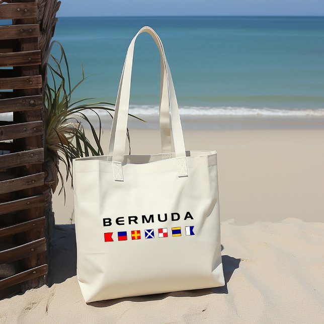 Bermuda Maritime Nautical Signal Flags Tote Bag (Creator Uploaded)
