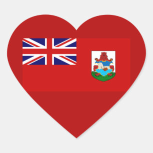 Bermuda National Flag Heart Sticker