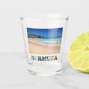 Bermuda Pink Sand Beach Horseshoe Bay Photo Shot Glass