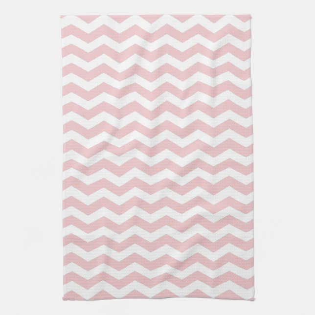 Bermuda Pink Wave Chevron Tea Towel (Vertical)