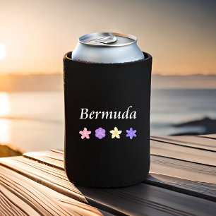 Bermuda Pretty Flower Icons Colour Can Cooler