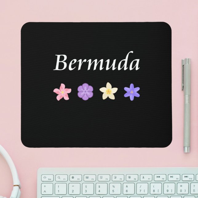 Bermuda Pretty Flower Icons Colour Mouse Pad (Creator Uploaded)