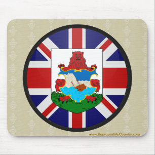 Bermuda quality Flag Circle Mouse Pad