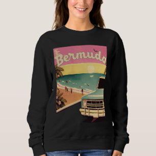 Bermuda Retro Beach Vacation Graphics Bermuda Surf Sweatshirt