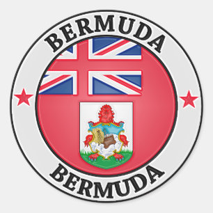 Bermuda Round Emblem Classic Round Sticker