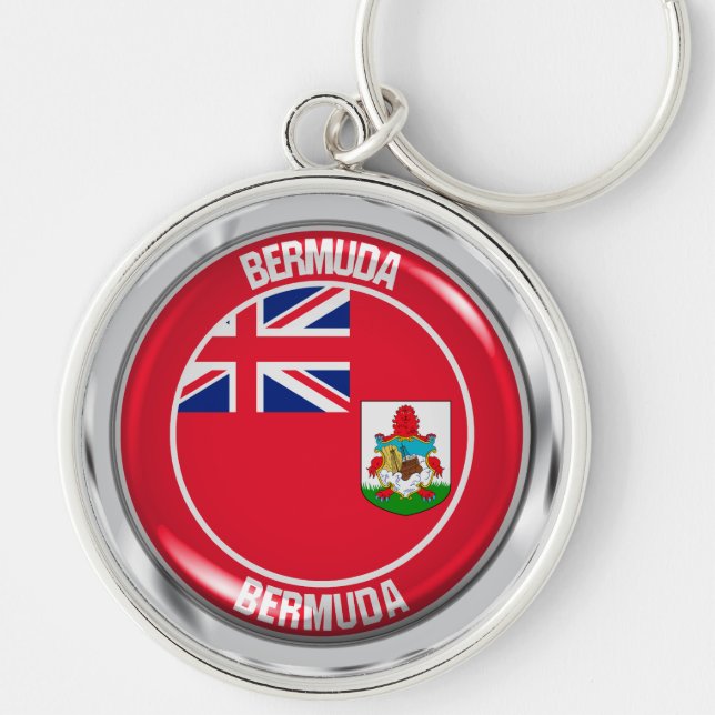 Bermuda Round Emblem Key Ring (Front)