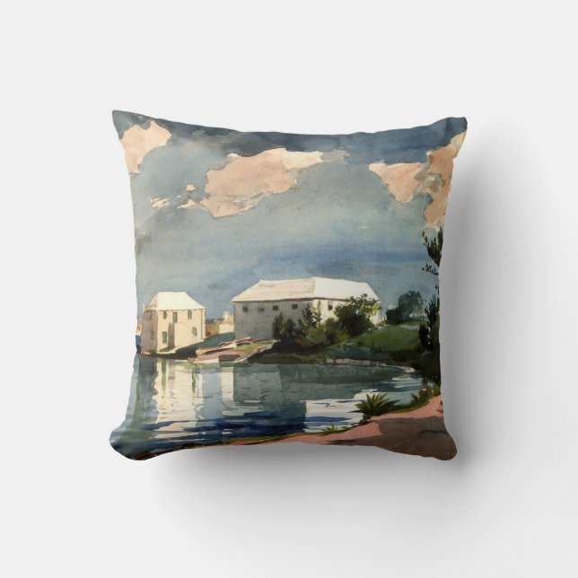 Bermuda, Salt Kettle artwork, Cushion (Front)
