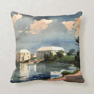 Bermuda, Salt Kettle artwork, Cushion