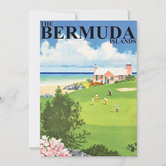 Bermuda Travel 5x7 Big Postcard (Front)
