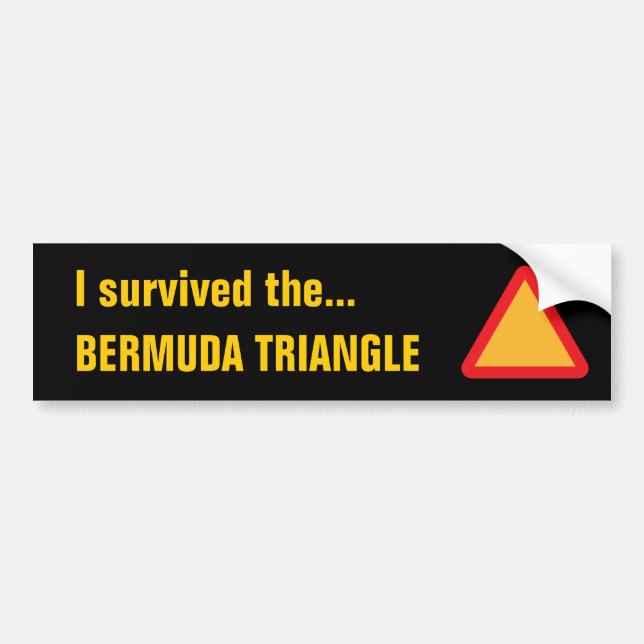 BERMUDA TRIANGLE bumper sticker (black) (Front)