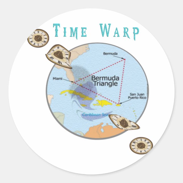Bermuda Triangle Classic Round Sticker (Front)
