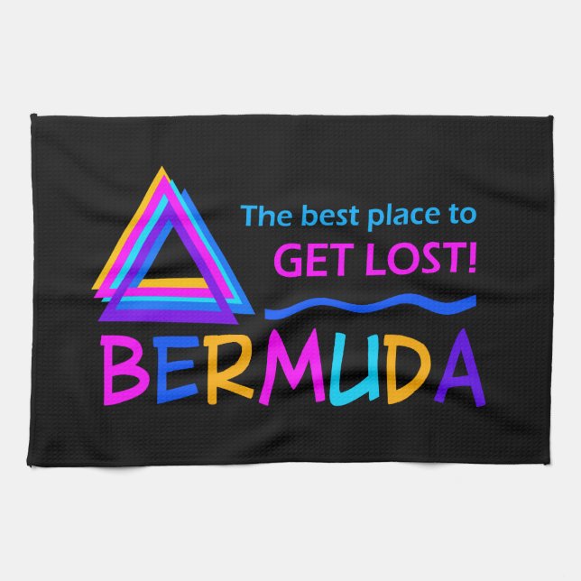 Bermuda Triangle custom kitchen towels (Horizontal)